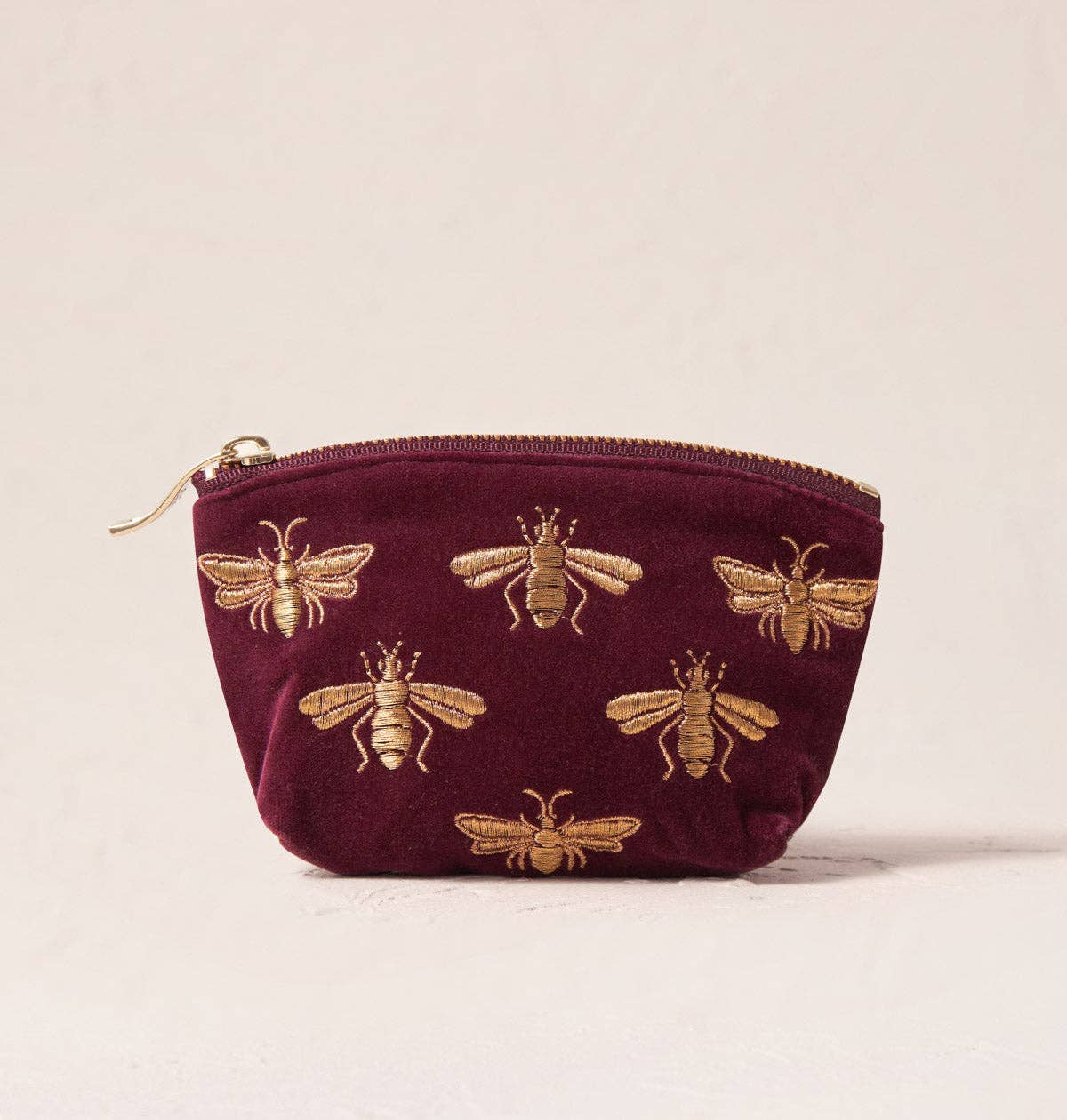 Honey Bee Plum Coin Purse
