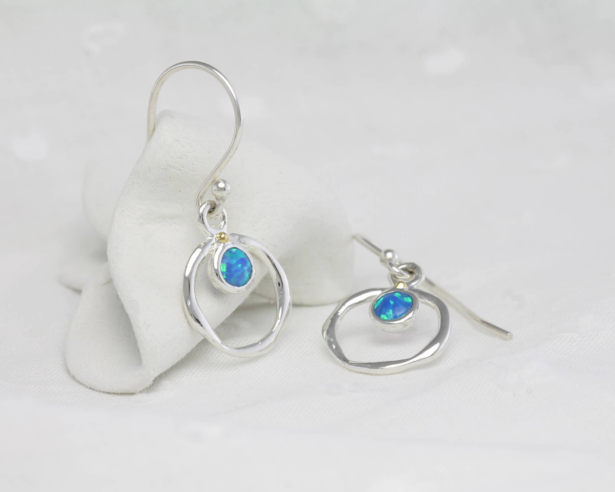 Vibrant Blue Opalite Drop Earrings