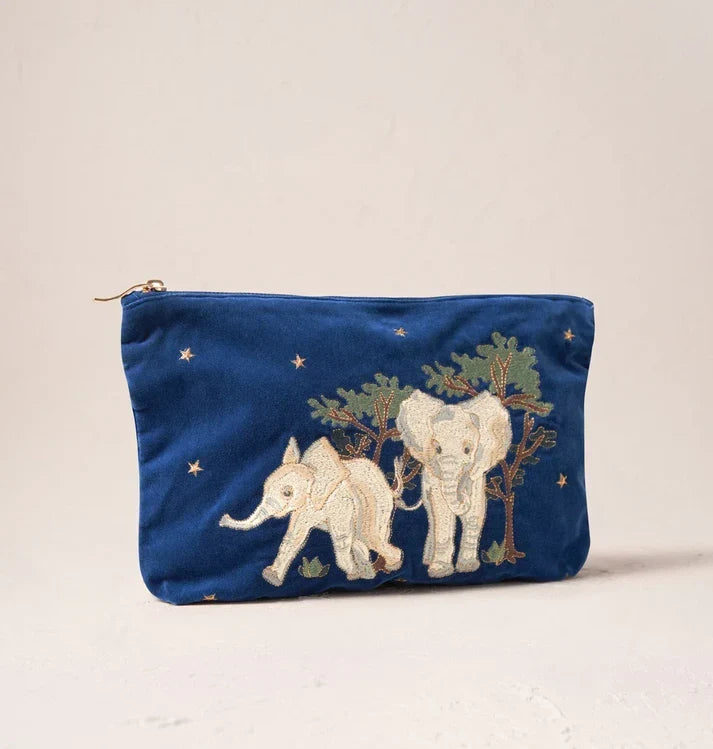 Navy Baby Elephant Conservation Everyday Pouch