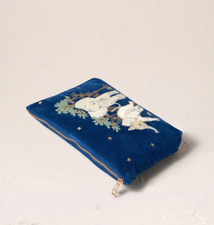 Navy Baby Elephant Conservation Everyday Pouch