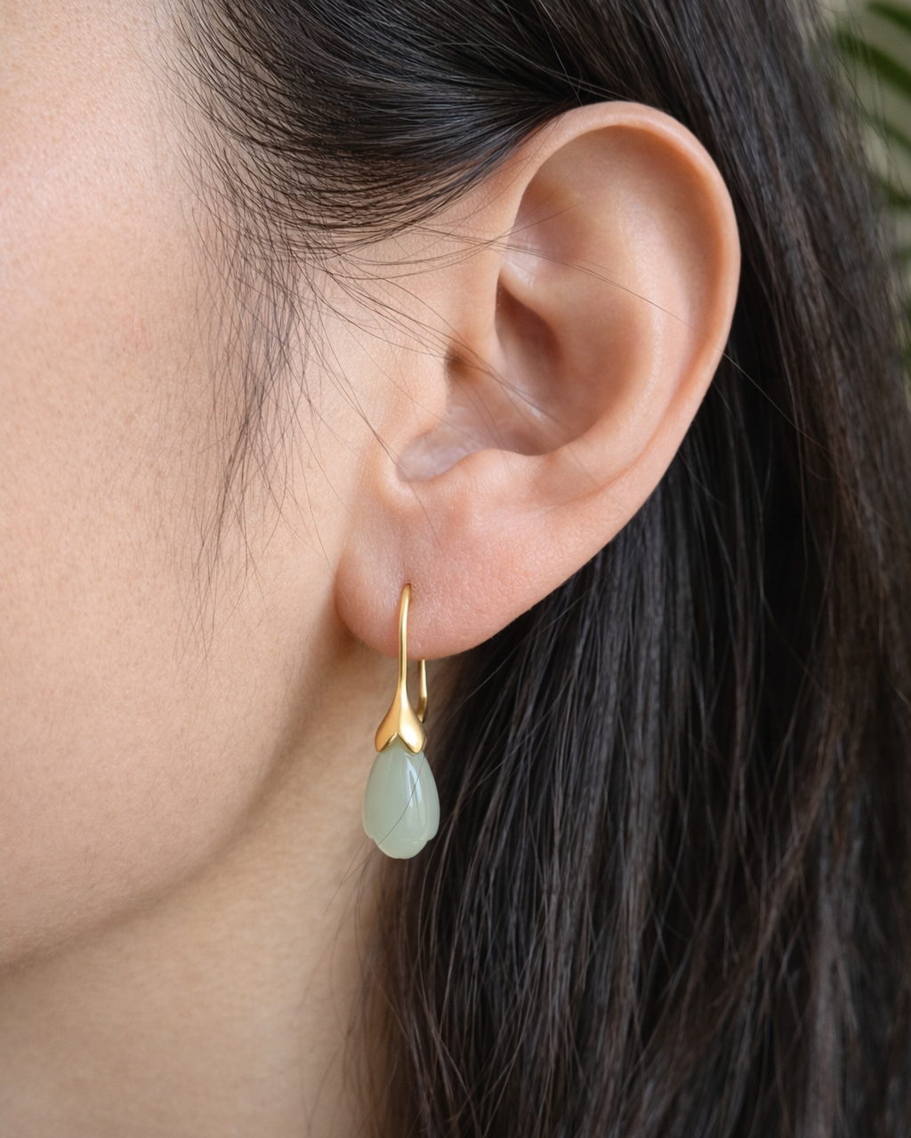 jade drop earrings