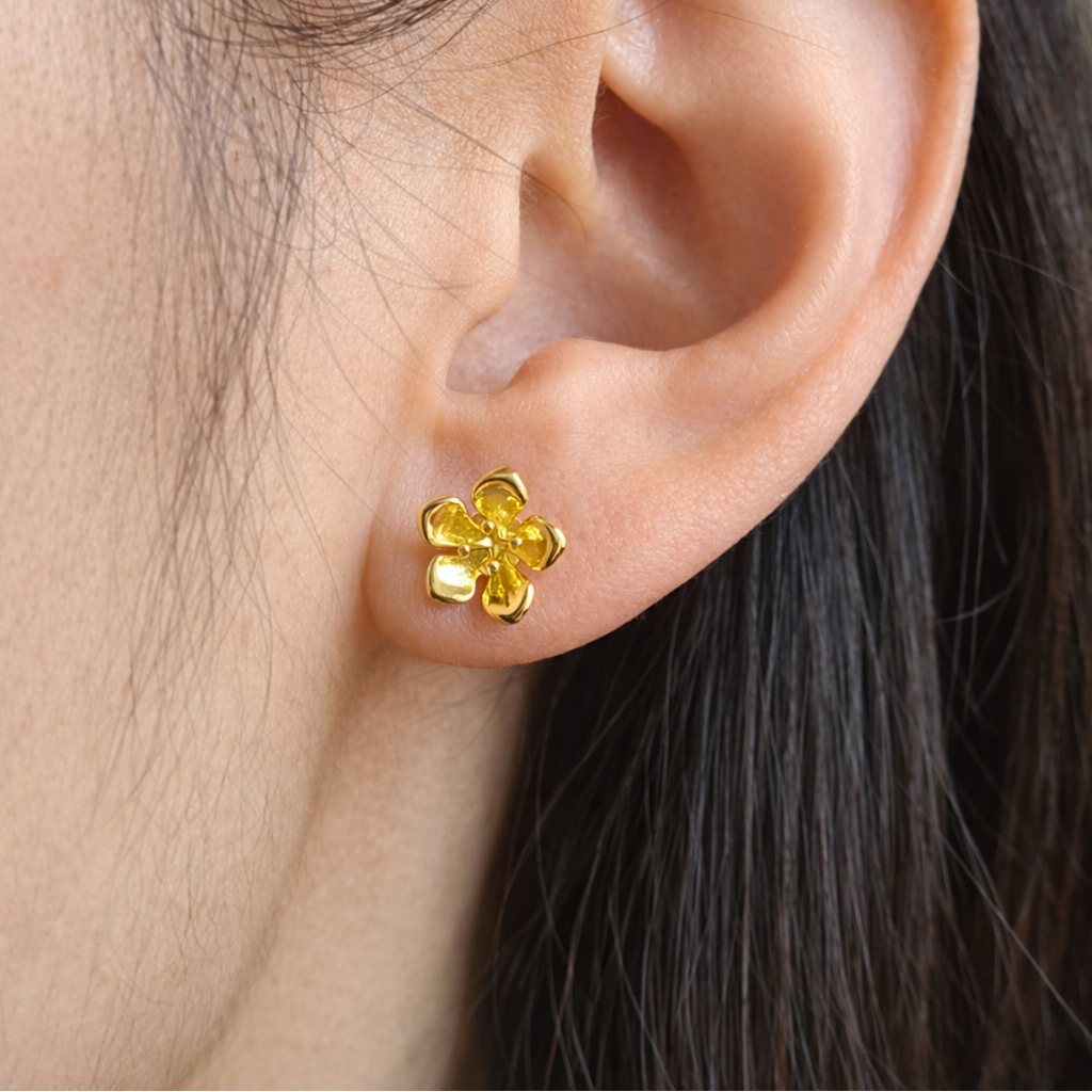 Buttercup Flower Studs