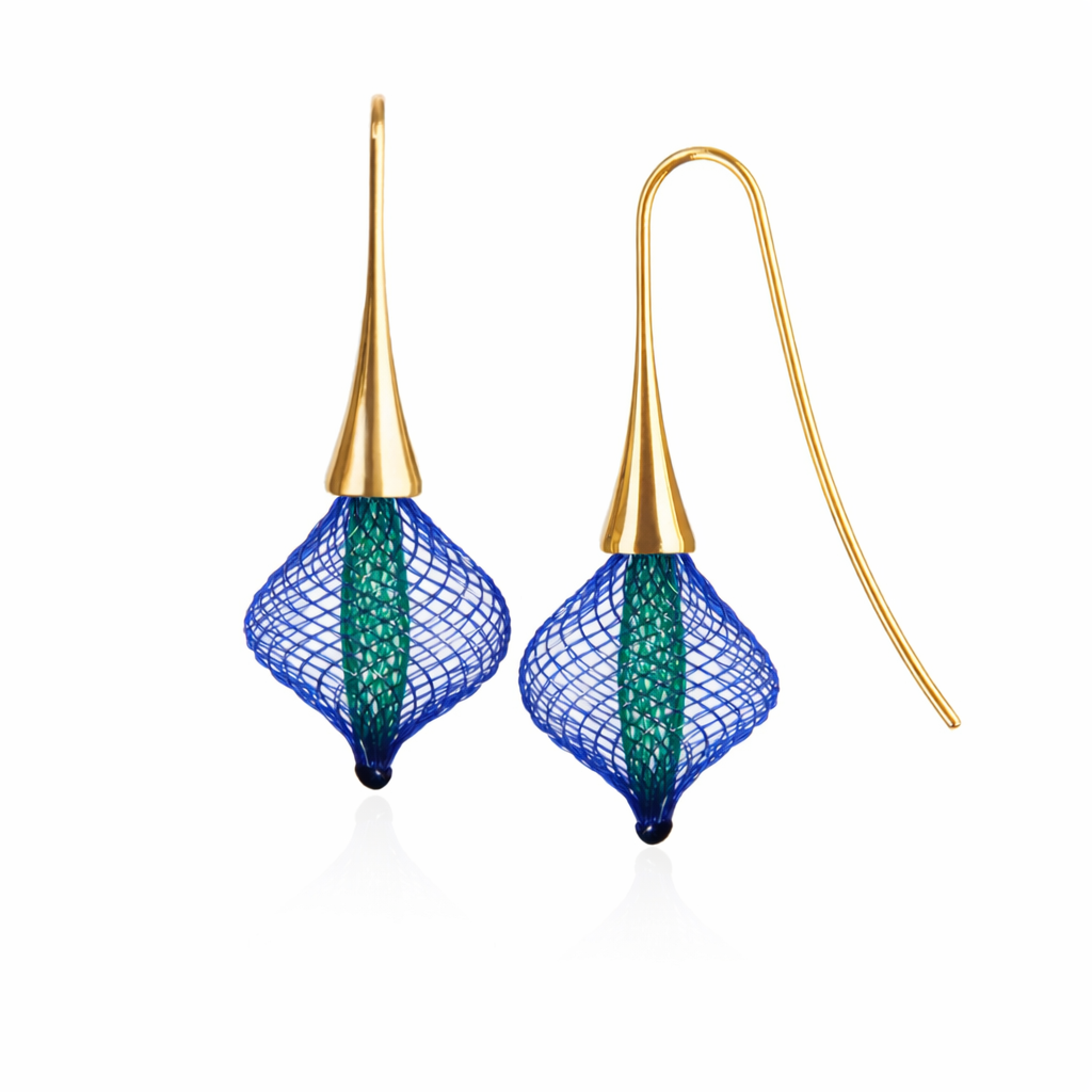 Boucles Volubiles Blue Purple Drop Earrings
