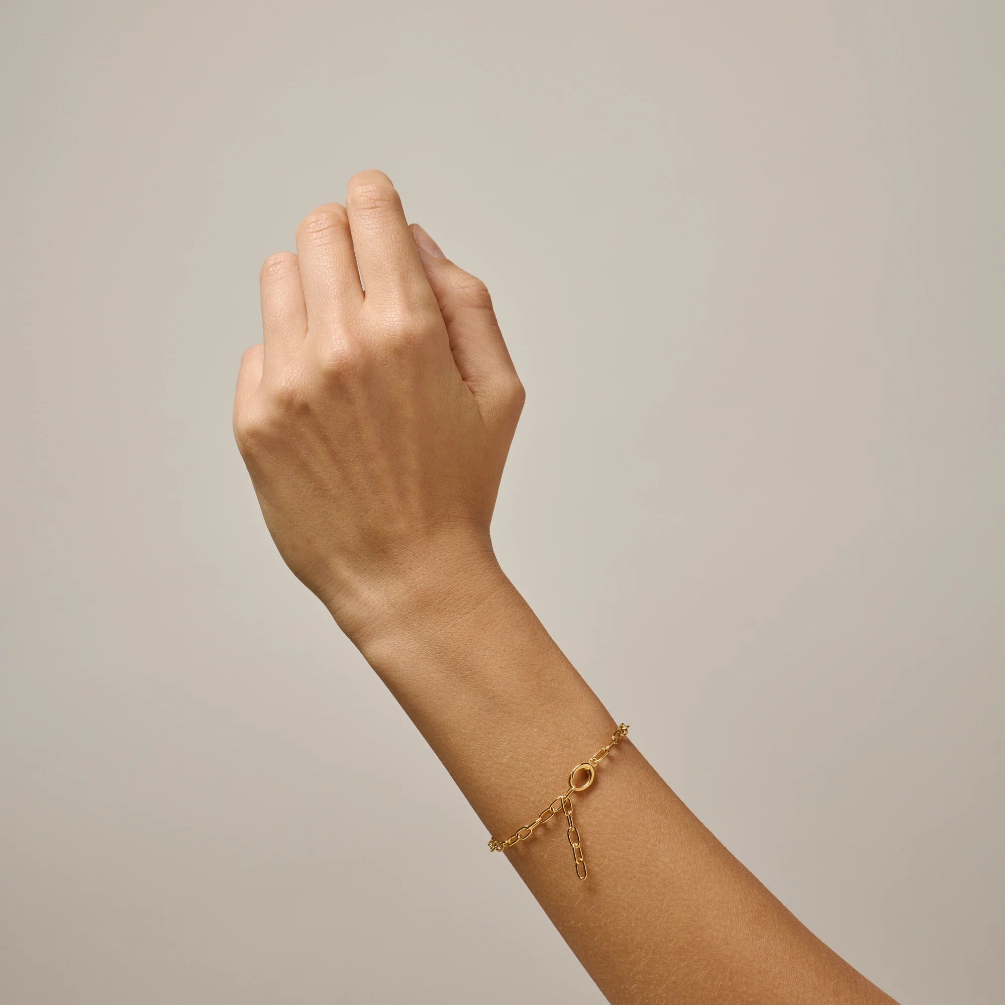 Gold Plated Medium Charm Chain Bracelet