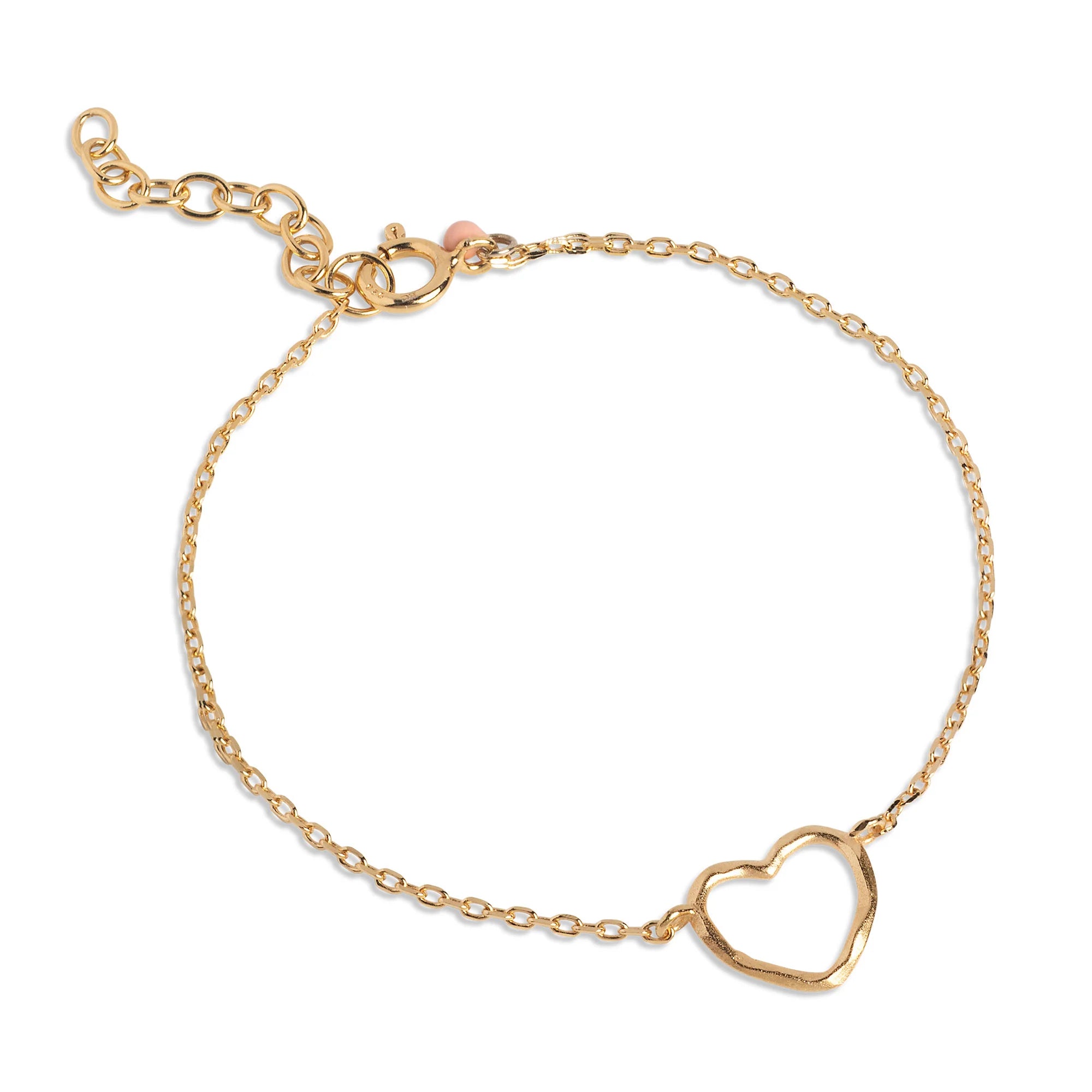 Gold Plated Organic Heart Bracelet