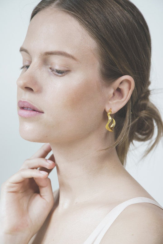 The World 925 Silver Hoops Earrings