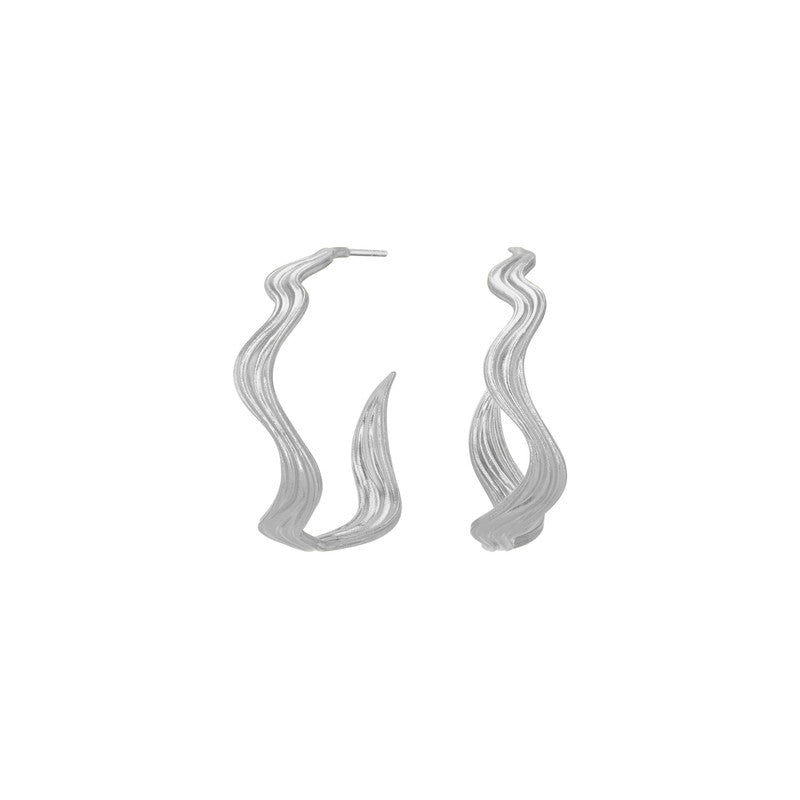The World 925 Silver Hoops Earrings