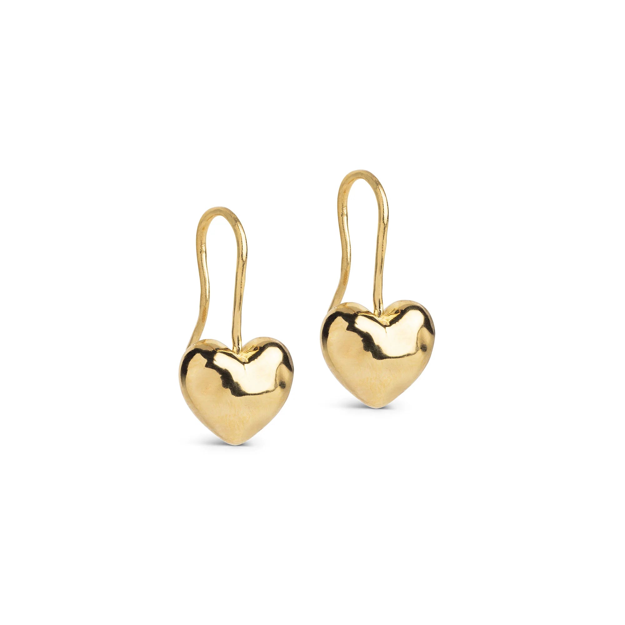 Poma Gold Plated Heart Hook Earrings