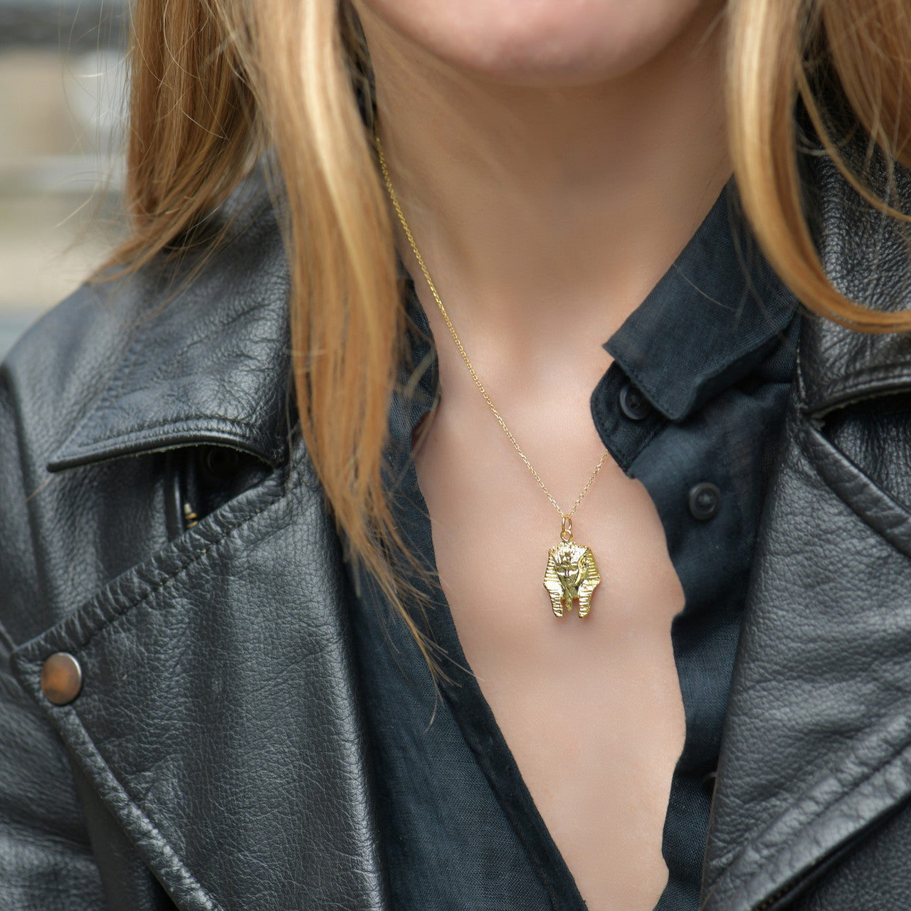 Elassaad_handmade_jewellery_necklace_pendant_gold_plated_brass_sterling_silver_Pharaoh_Turkey