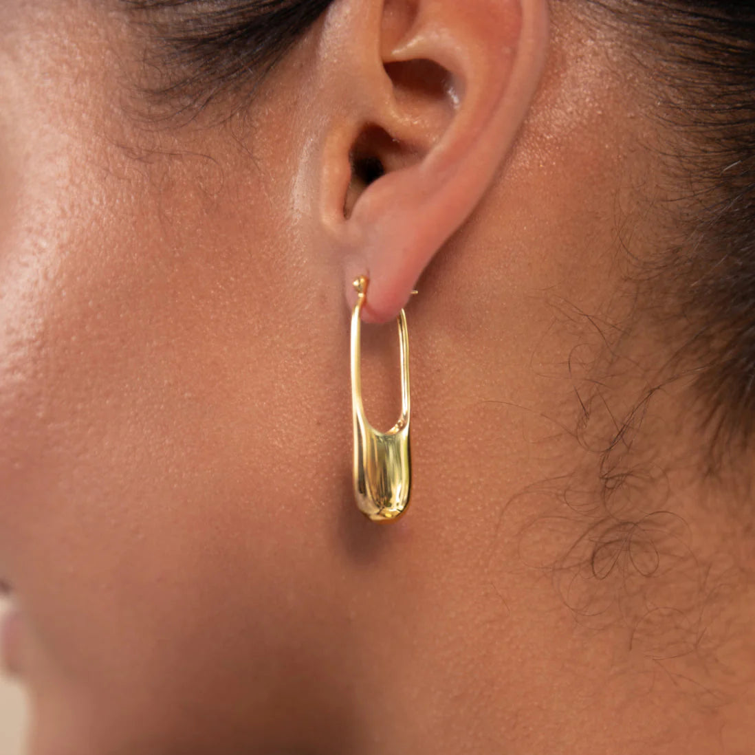 Streamline Gold Long Hoops