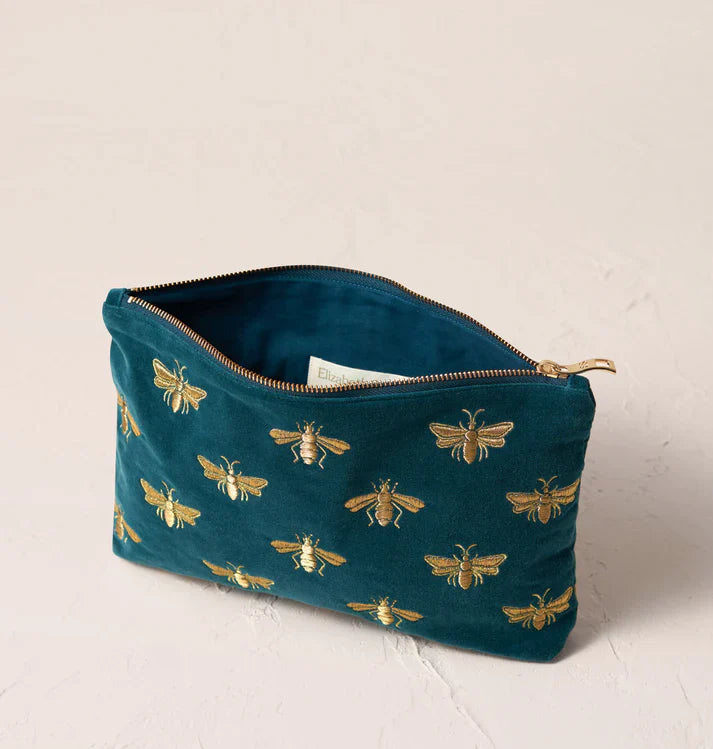 Elizabeth Scarlett Honey Bee Everyday Pouch - Rich Blue