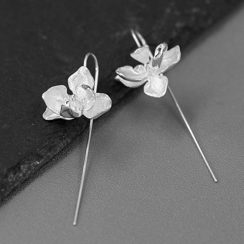 Orchid Flower Drop Earrings