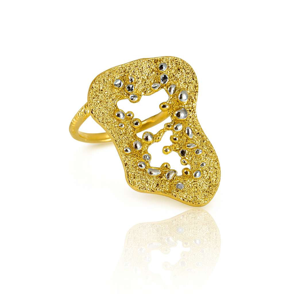 Organic Textured Gold Vermeil Ring