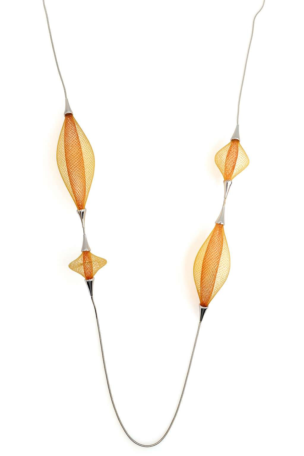Orange & Red Long Voluble Necklace