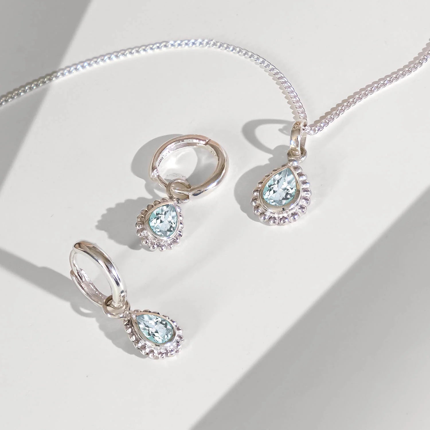 March Birthstone Necklace - Aquamarine