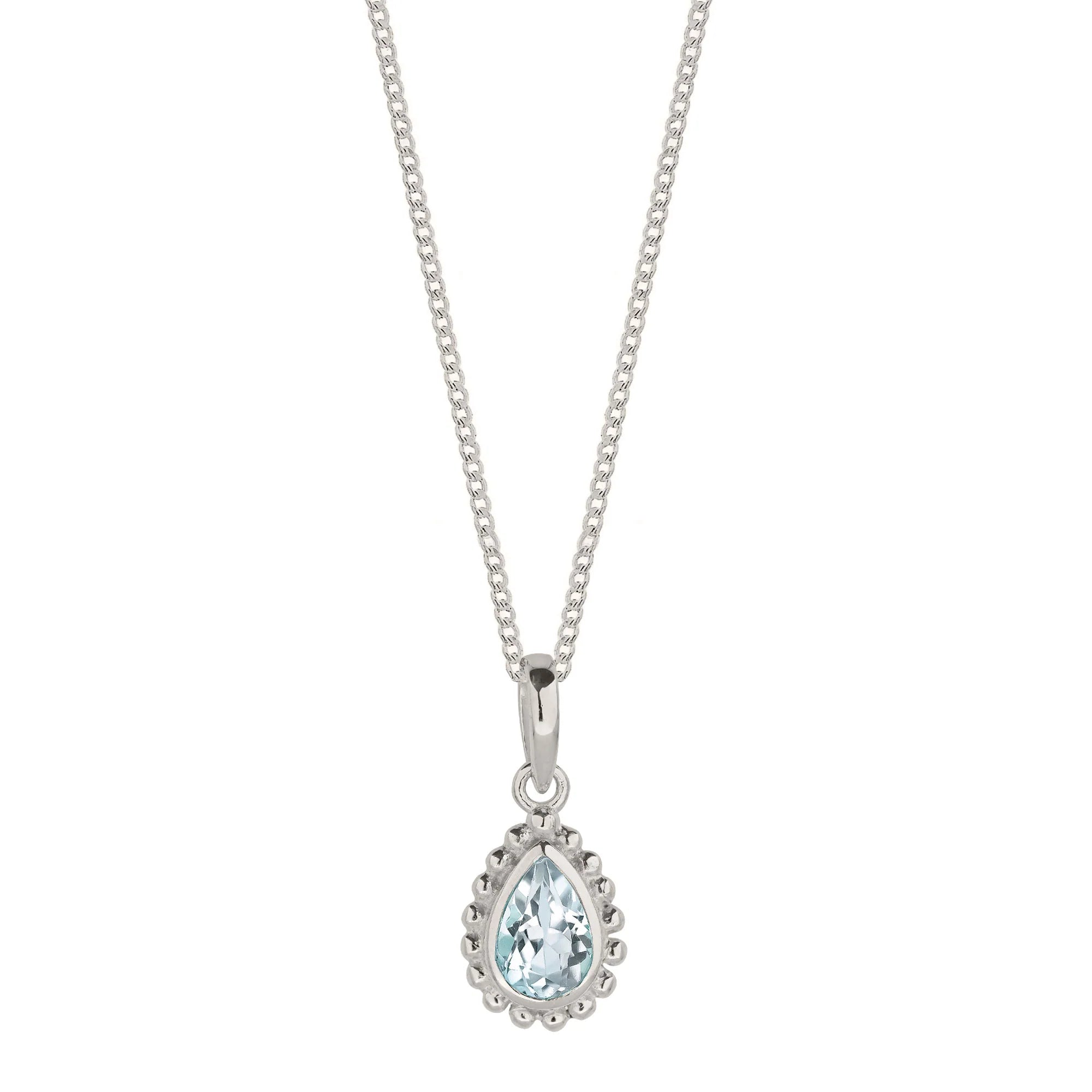 March Birthstone Necklace - Aquamarine