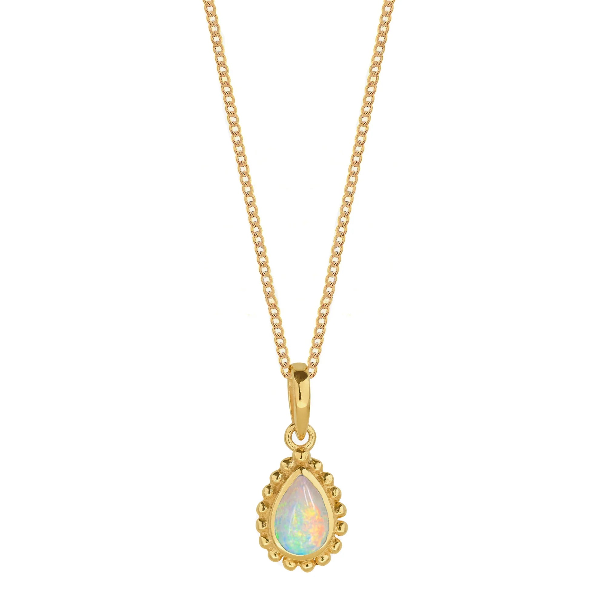October Birthstone Necklace - Opal