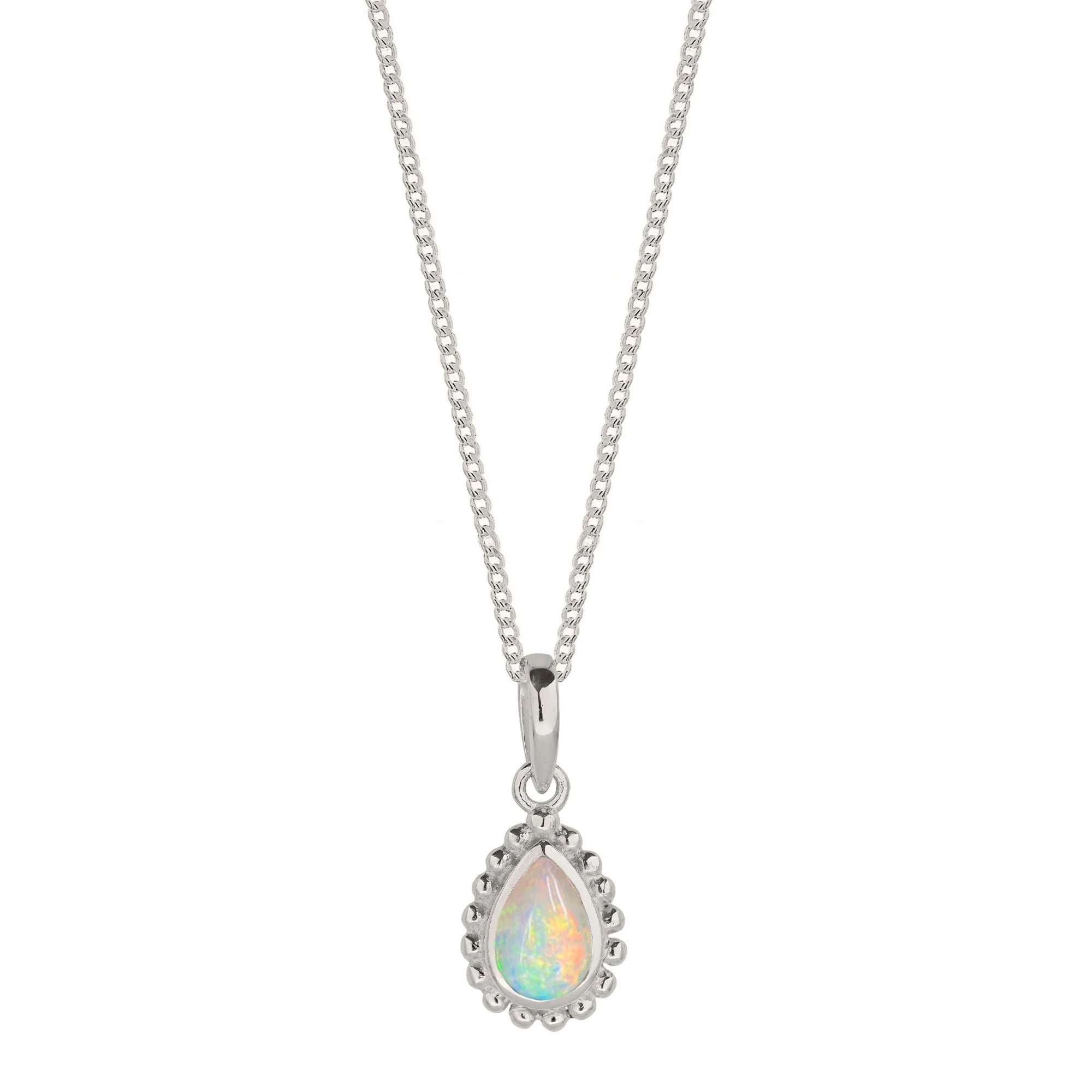 October Birthstone Necklace - Opal