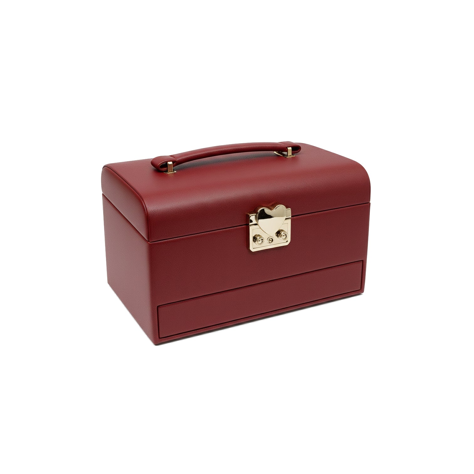 Large Red Vegan Leather Jewellery Box