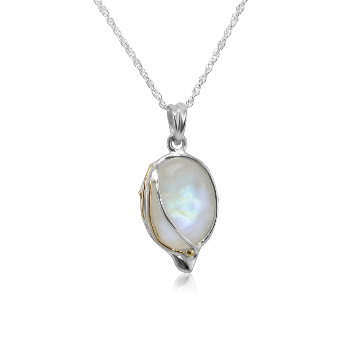 Fluid Silver Moonstone Pendant