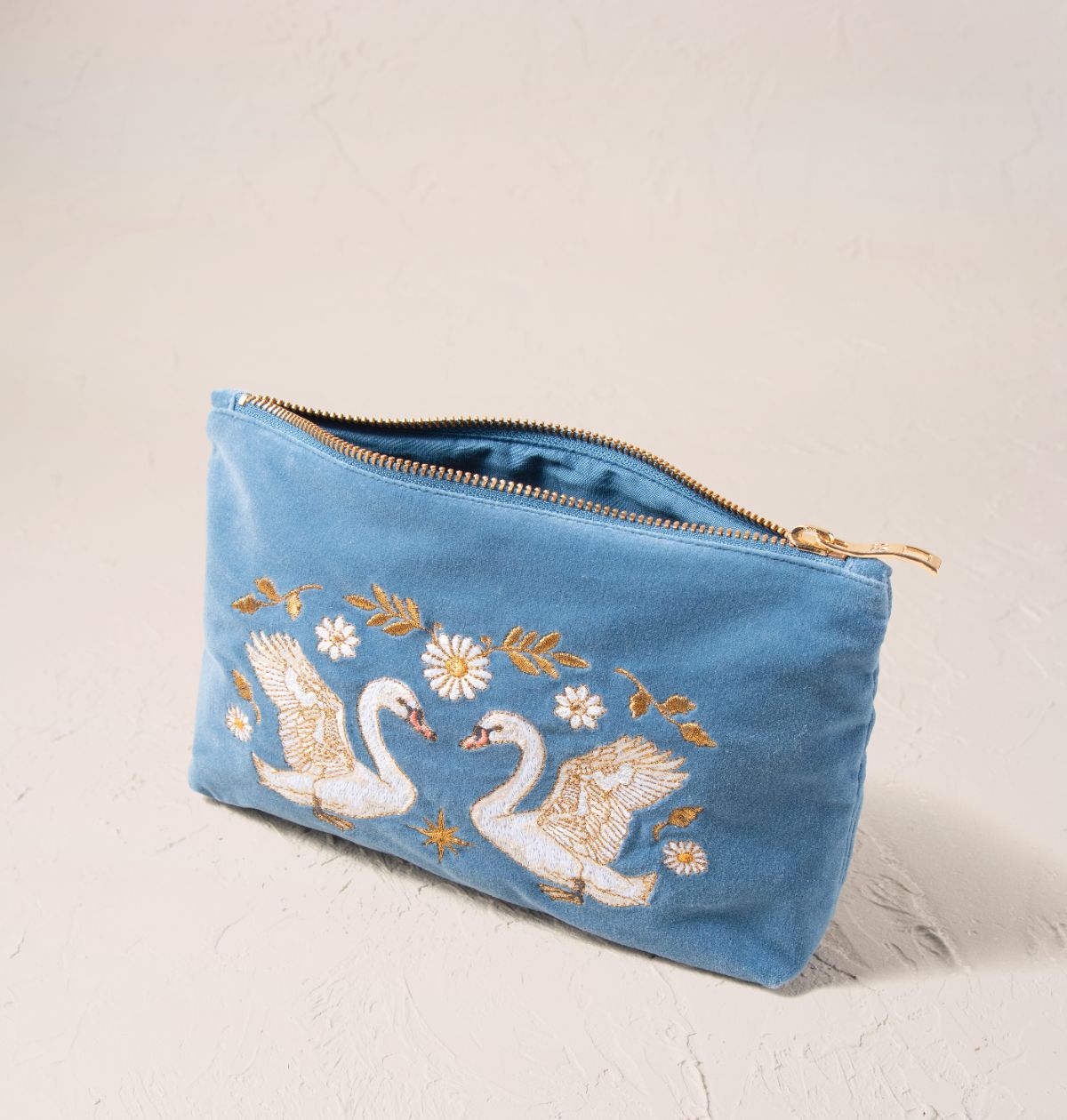 Blue Swan Garden Mini Pouch