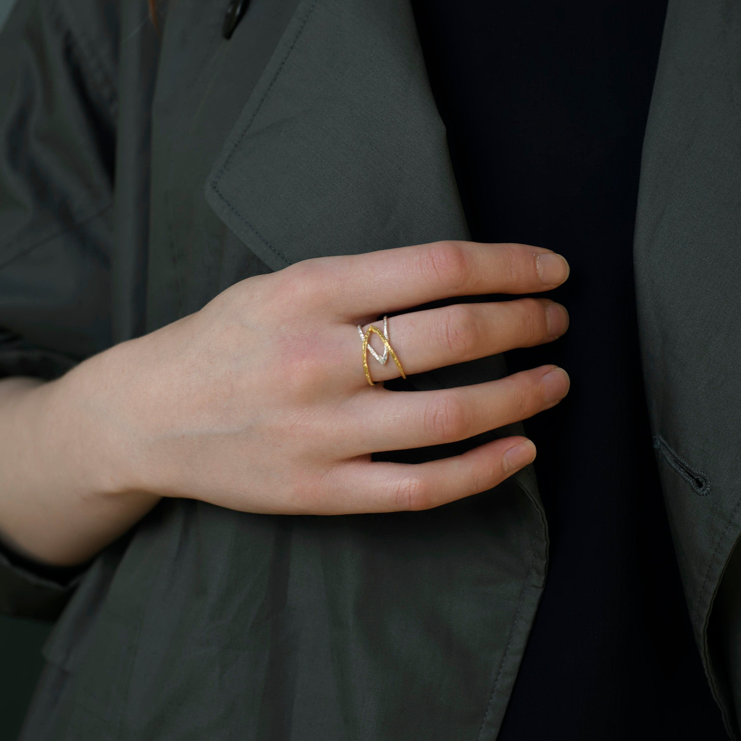 Two Tone Open Ring
