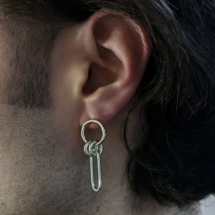 Circle & Link Earrings