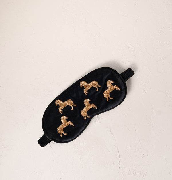 Wild Horses Velvet Eye Mask