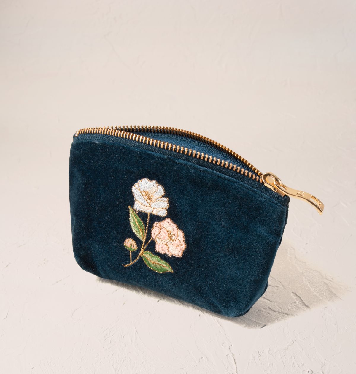 Blue Wild Rose Coin Purse