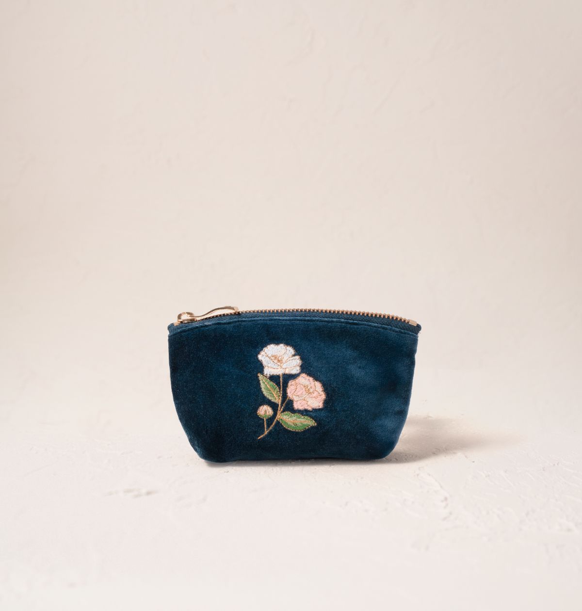 Blue Wild Rose Coin Purse