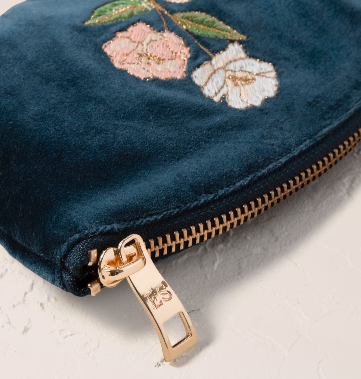 Blue Wild Rose Coin Purse