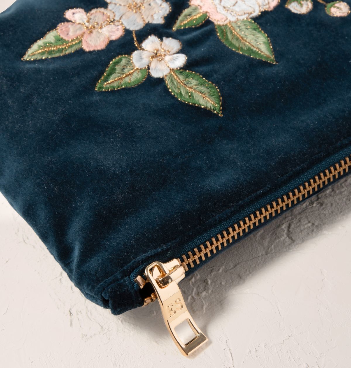 Blue Wild Rose Mini Pouch