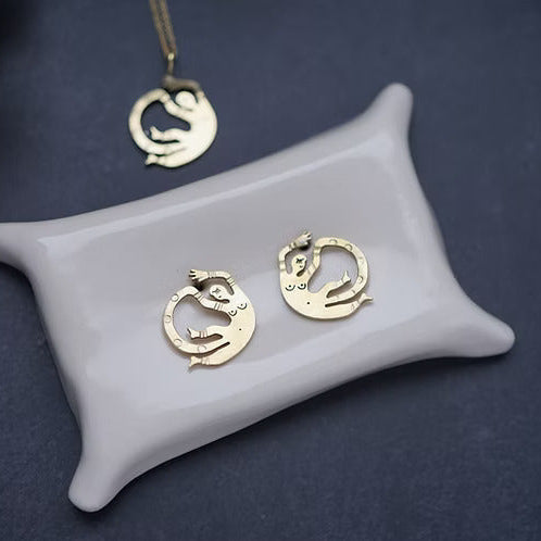 Abstract Round Lady Earrings