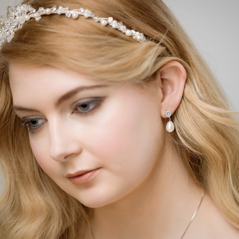 'Claudia' Bridal Pearl Earrings