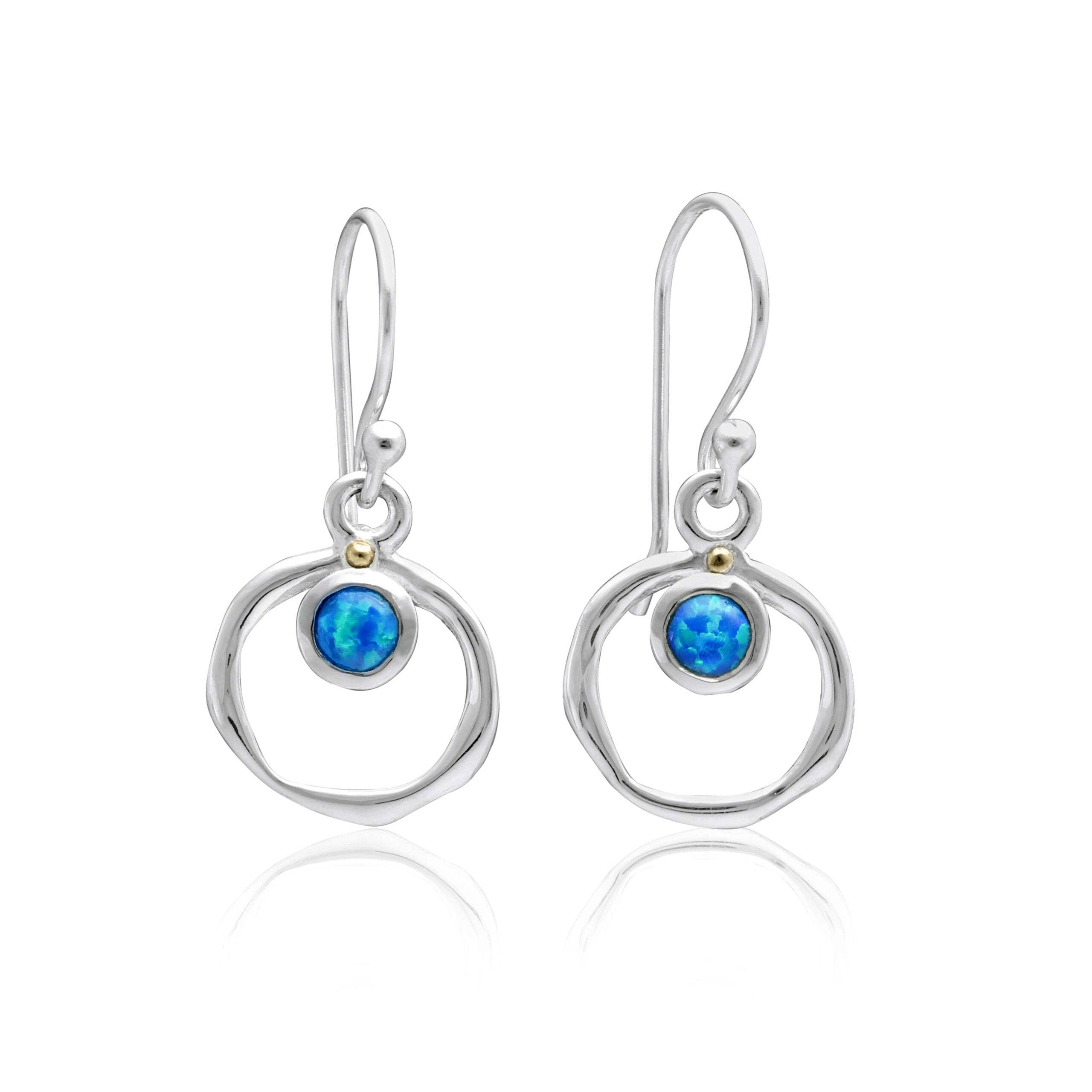 Vibrant Blue Opalite Drop Earrings