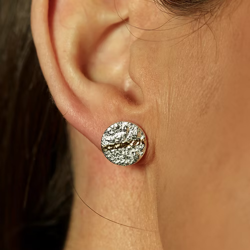 Keum Boo Circle Stripe Studs