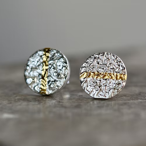 Keum Boo Circle Stripe Studs