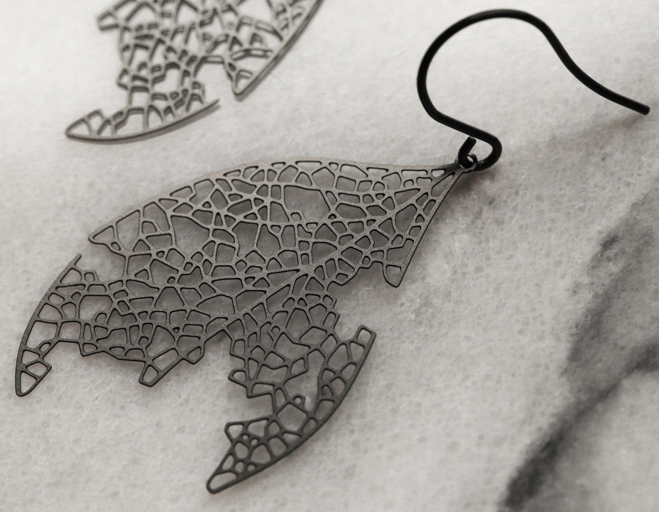 Moorigin White Ash Earrings Black