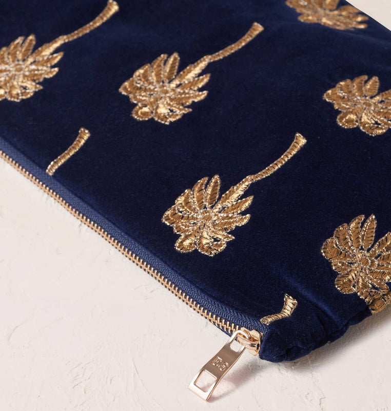 Elizabeth Scarlett Gold Palm Everyday Pouch