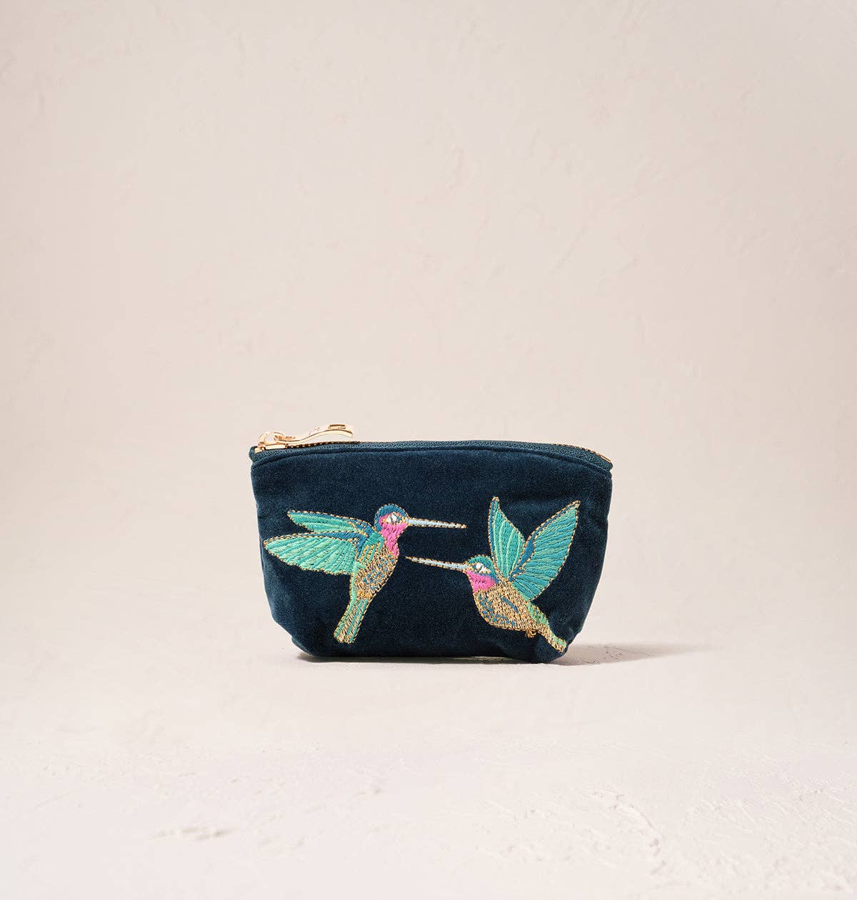 Hummingbird Coin Purse: Ink Blue / Velvet