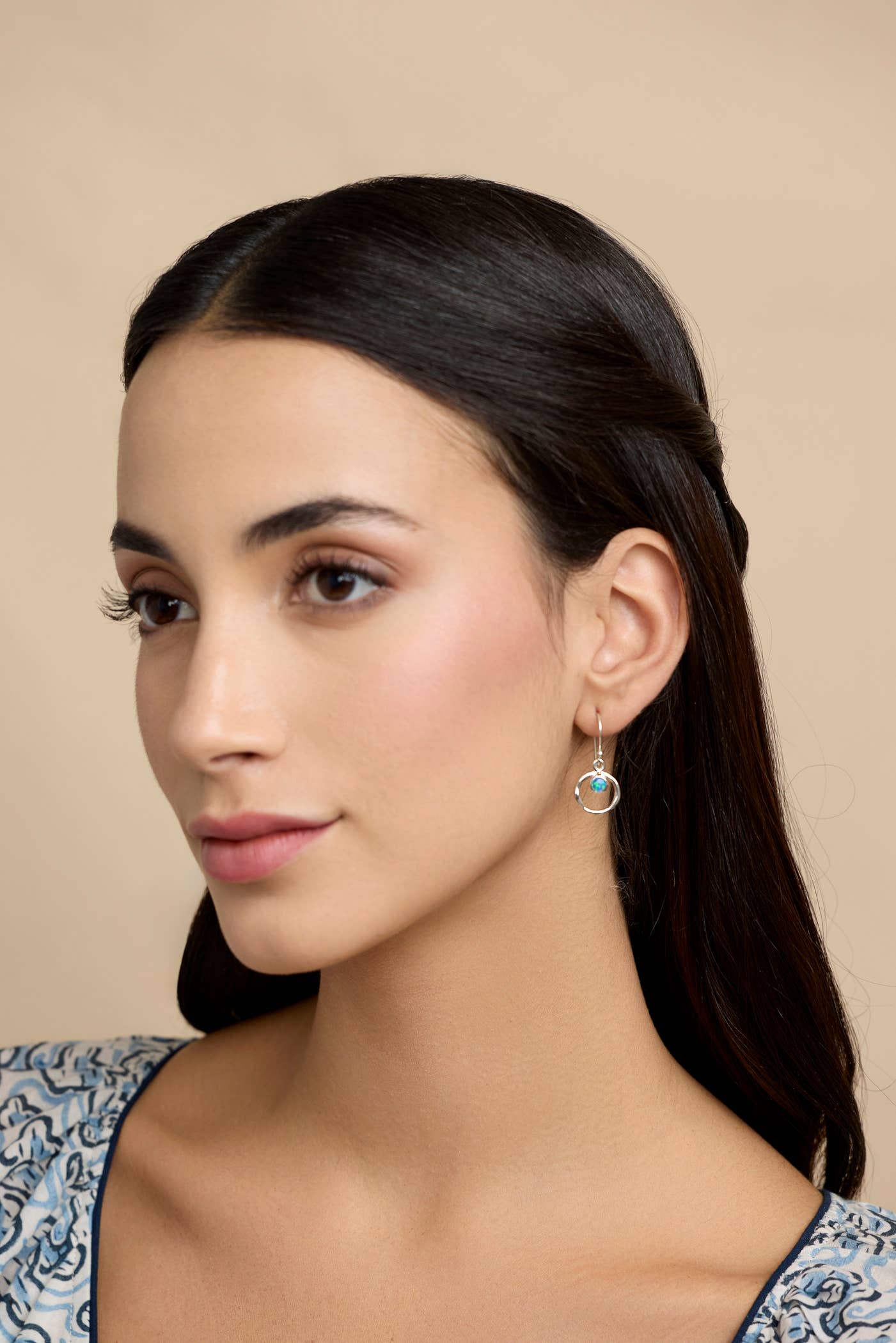 Vibrant Blue Opalite Drop Earrings