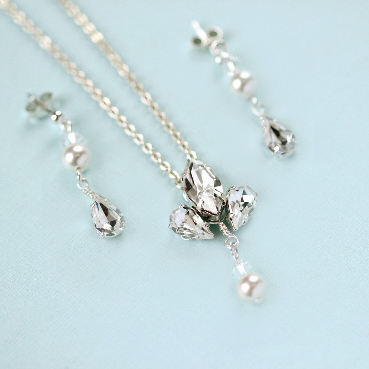 'Sookie' Handmade Bridal Necklace and Earring Set