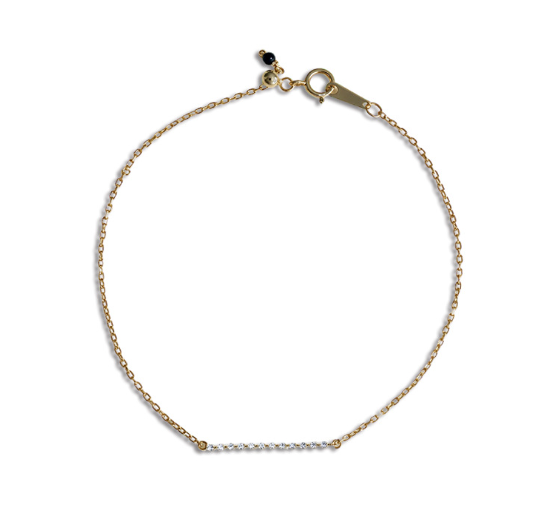 Gold Vermeil Silver Fine Diamante Bracelet