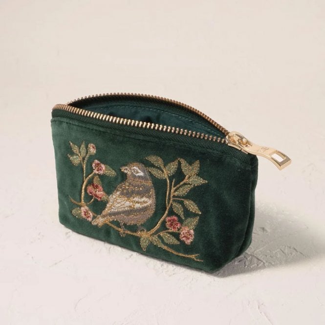 Songbirds Secret Garden Velvet Coin Purse