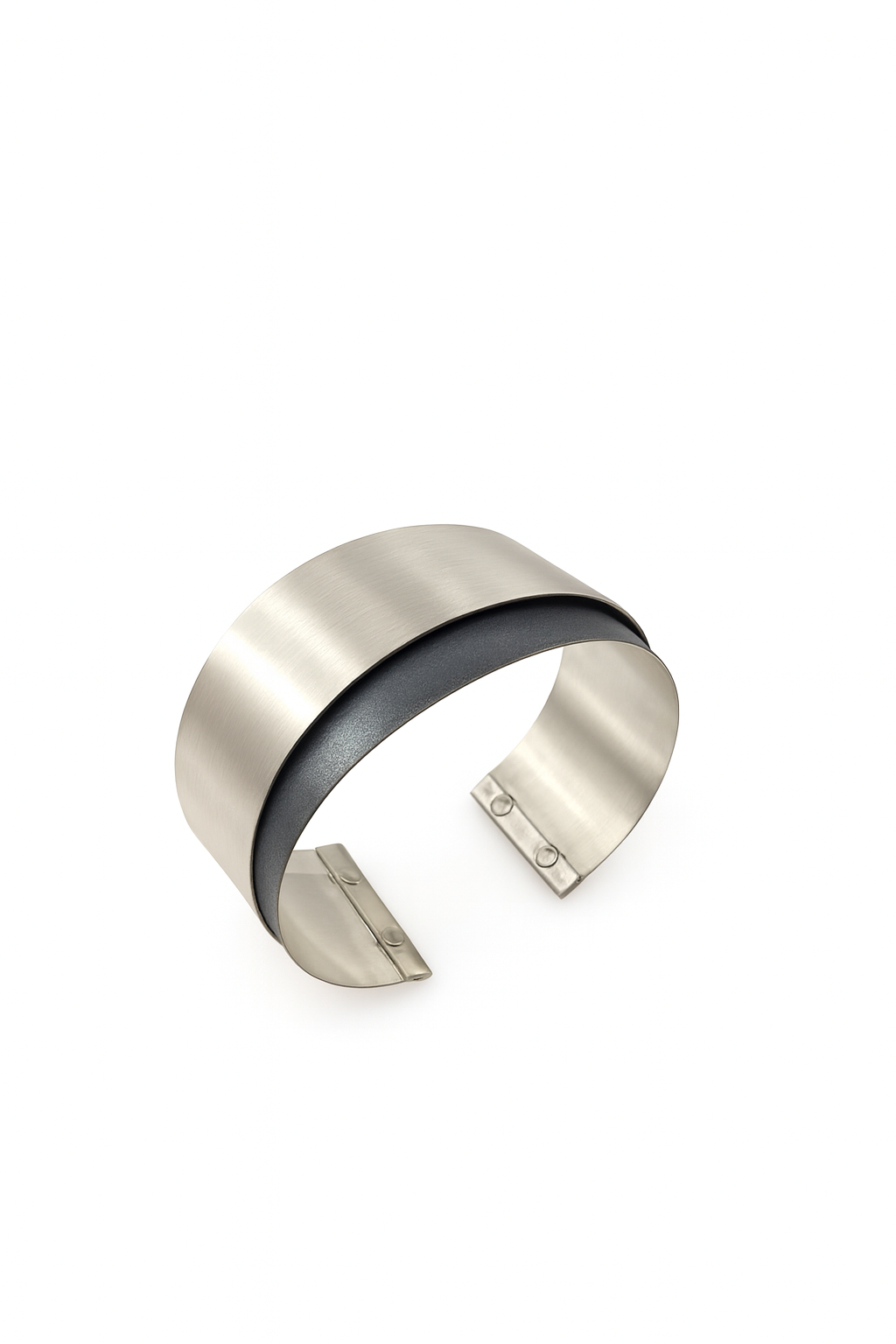 Sterling Silver Oxidised Twist Two Toned Bilbo Bangle
