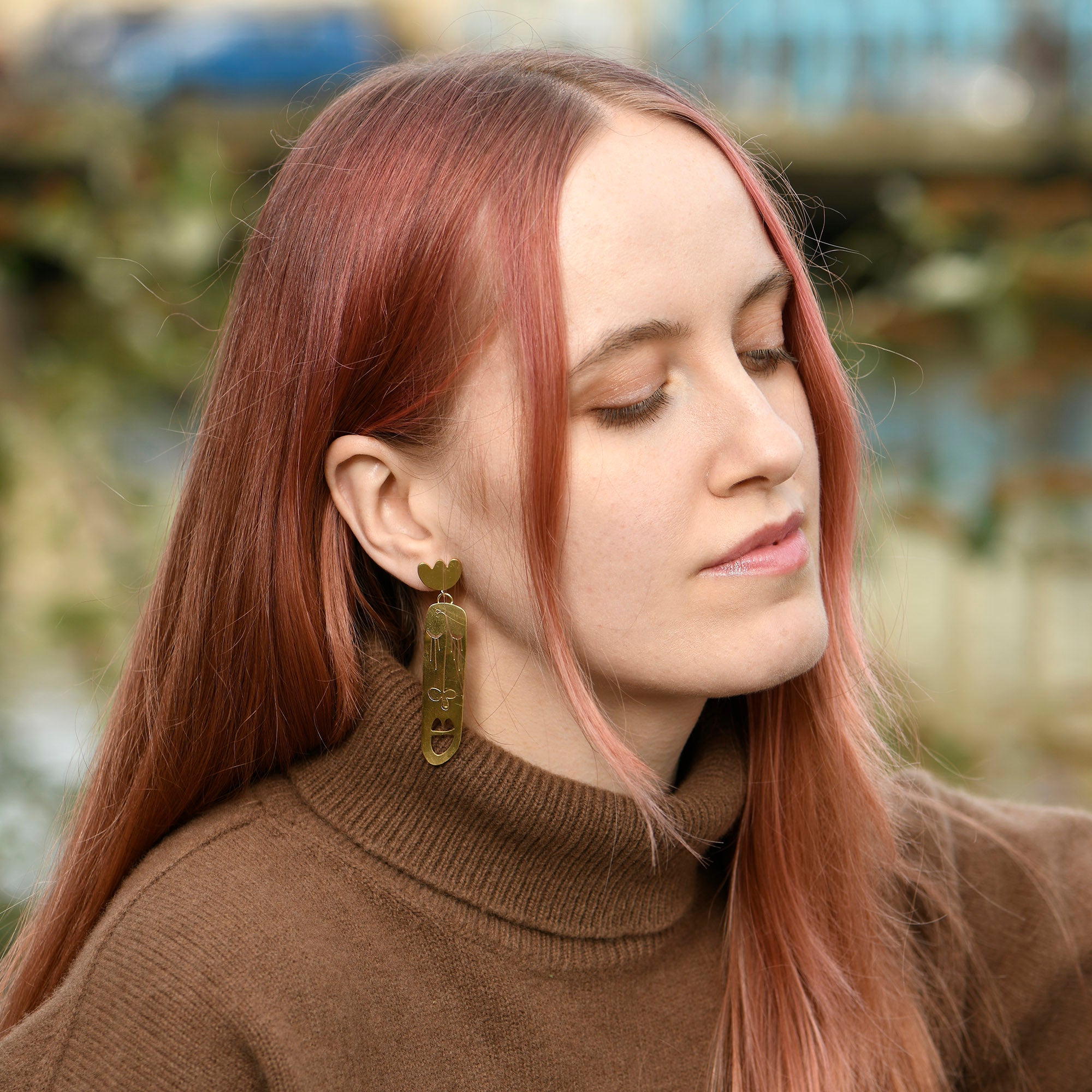 Long Oval Face Earrings