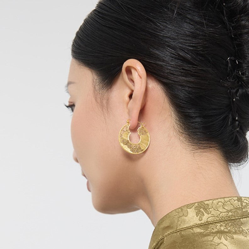 gold_vermeil_sterling_silver_large_openwork_hallow_out_circle_drop_earrings