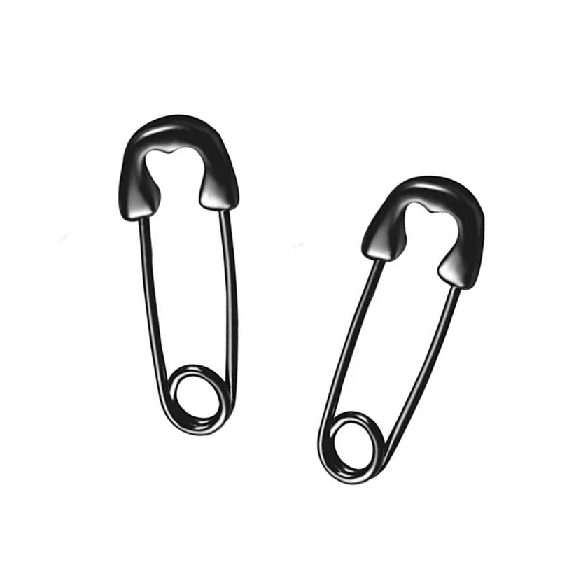 Safety Pin Hoop Earrings