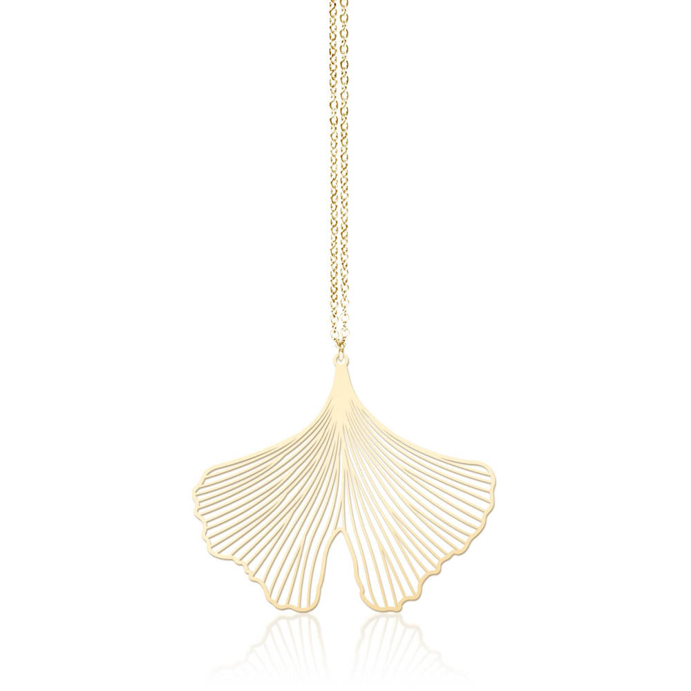 made_in_Taiwan_Ginkgo_leaf_necklace_small_stainless_steel_pendant_gold_plated_Moorigin_organic_styled_nature_inspired_jewellery
