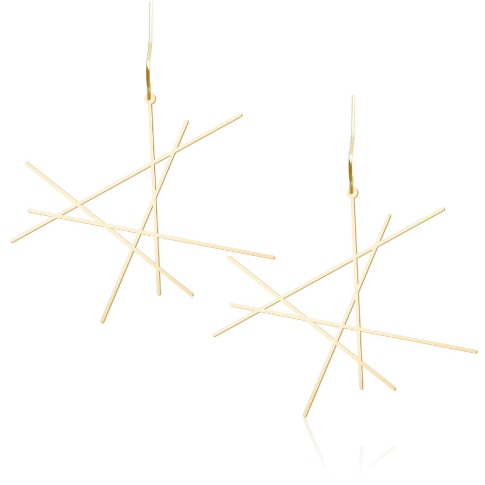 Moorigin Abstract Line Earrings Gold